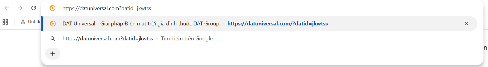 Dán link chia sẻ vào trình duyệt web