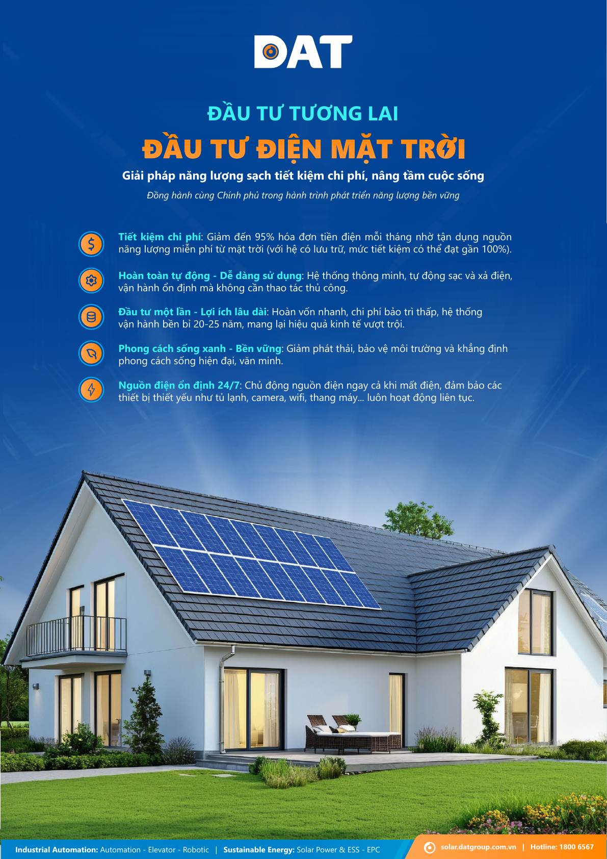 Trang 1 — Brochure đầu tư điện mặt trời cùng DAT Universal