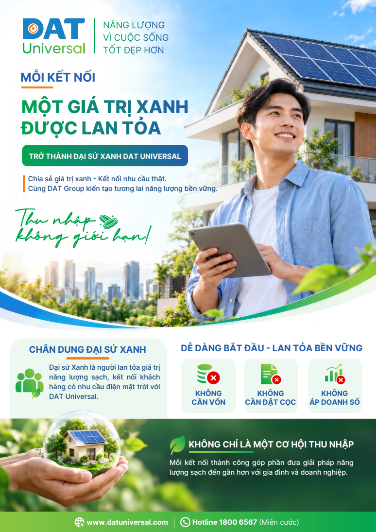 Trang 1 — Brochure Đại sứ Xanh DAT Universal